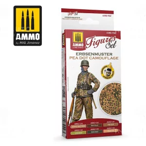 Ammo Mig: 7042 Erbsenmuster Pea Dot Camouflage Figures Set | 6x17ml
