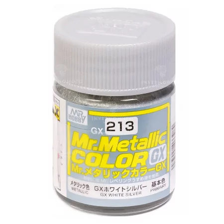 GX-213 Mr. Metallic Color: GX Metal White Silver/Argento Bianco Metallizzato | 18ml