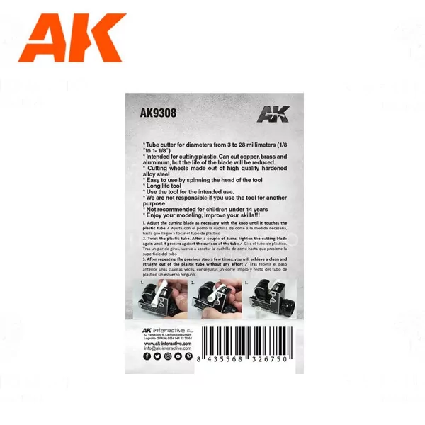 buy nowAK9308 AK Tube Cutter Acciaio