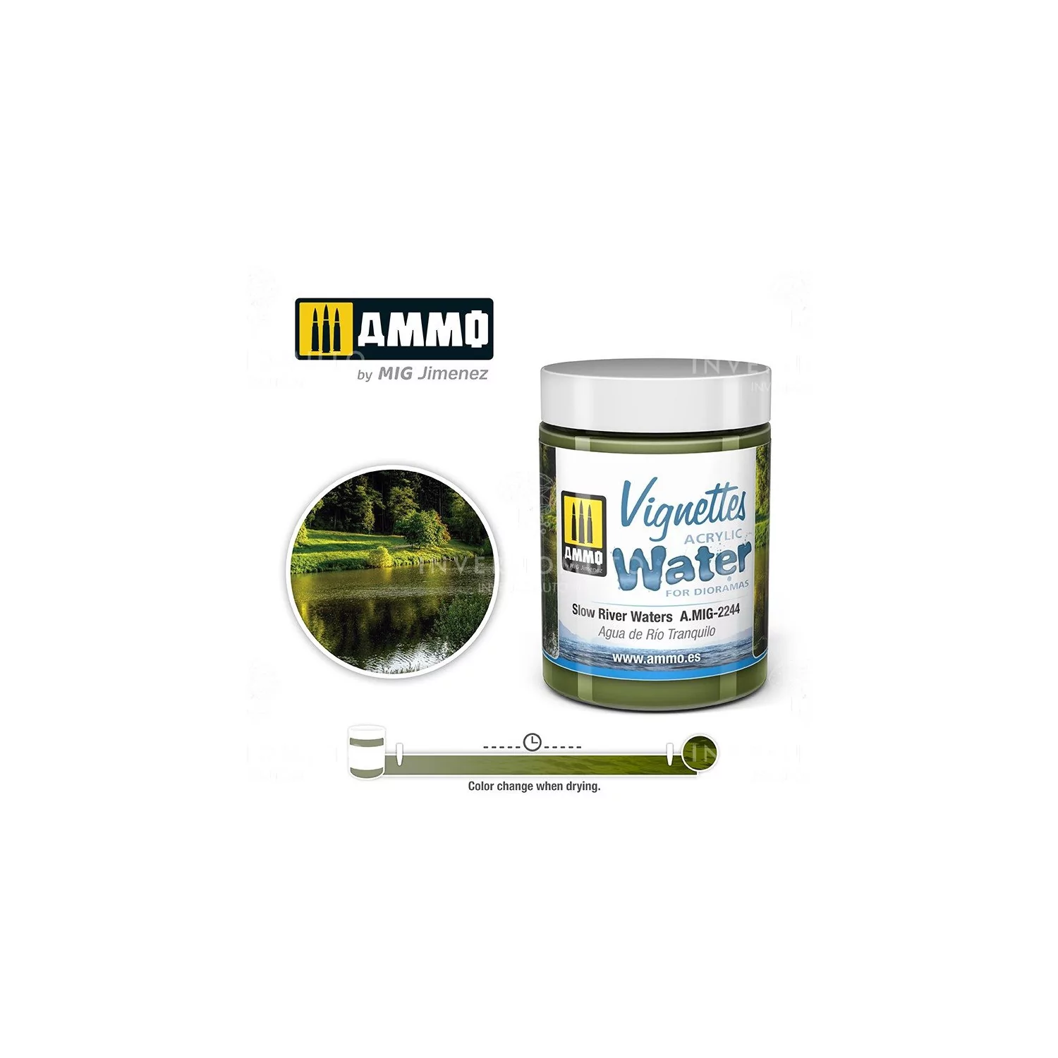 Ammo Mig 2244 Acrylic Water Slow River Waters 100ml