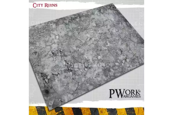 PWork Wargames: City Ruins Tappetino Neoprene | 111x 152cm | 44x60'