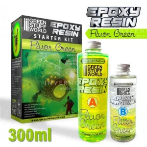 Green Stuff World: 10626 Epoxy Resin Fluor Green Starter Kit | 300ml