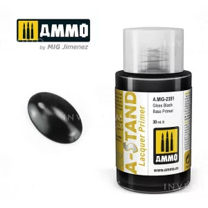 Ammo Mig: 2351 A-STAND Gloss Black Base Primer  | 30ml
