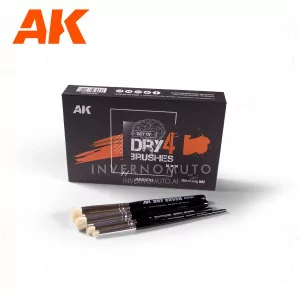 AK9300 Set Pennelli Abteilung Drybrush | 4 pennelli: 2, 4 ,6 e 10 2