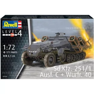 3324 Revell: Semicingolato Sd.Kfz 251/1 Ausf. C + Wurfr.40 | Carro Tedesco | 1:72