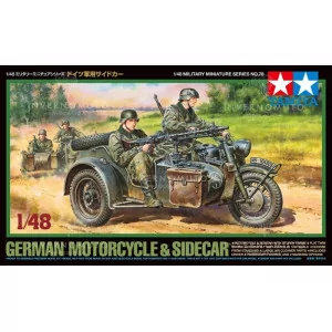 Tamiya 32578 | German Motorcycle & Sidecar + 2 Figure | Carro GER |  1:48