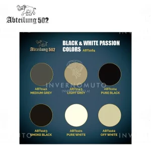 ABT1164 | Abteilung: Black & White Passion Matte Finish Color Set | 6x20ml 2