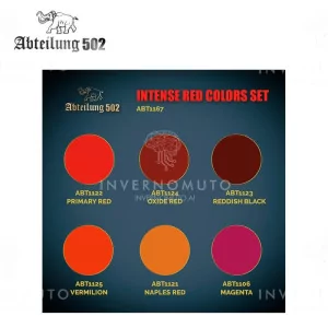 ABT1167 | Abteilung: Intense Red Matte Finish Color Set | 6x20ml 2