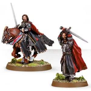 Lord of the Rings: Aragorn (Black Gate) Piedi e a Cavallo Finecast | Blister 2
