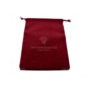 Chessex: CHX02393 Suedecloth Dice Bag - (Size L) Burgundy 19x12,5cm