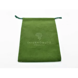 Chessex: CHX02395 Suedecloth Dice Bag - (Size L) Green 19x12,5cm
