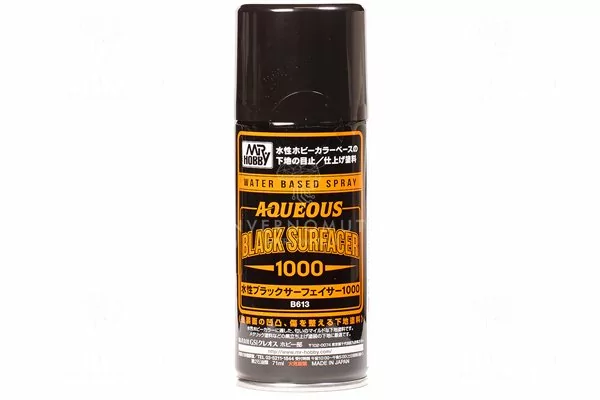 B-613 Aqueous Mr Black Surfacer 1000 Spray | 170ml [EURO SHIPMENT ONLY]