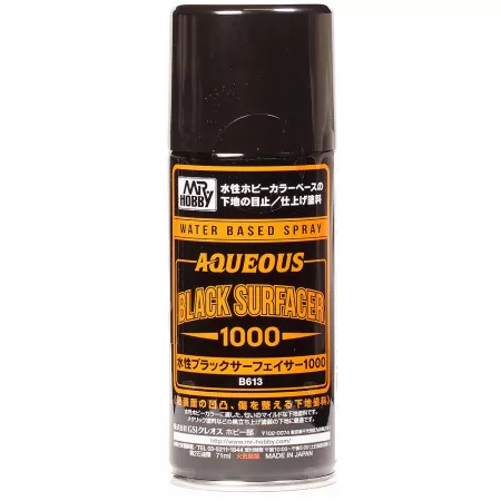 B-613 Aqueous Mr Black Surfacer 1000 Spray | 170ml [EURO SHIPMENT ONLY]