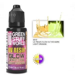 Green Stuff World: 3515 UV Resin - Glow In The Dark - Light Orange | 17ml
