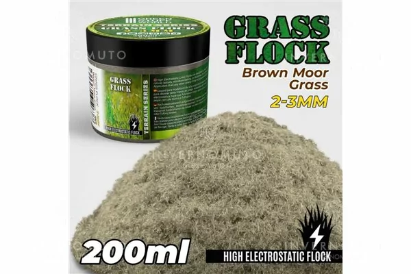 Green Stuff World: 11138 Grass Flock - Brown Moor Grass 2-3mm | 200ml