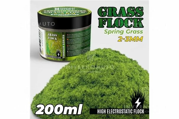 Green Stuff World: 11144 Grass Flock - Spring Grass 2-3mm | 200ml