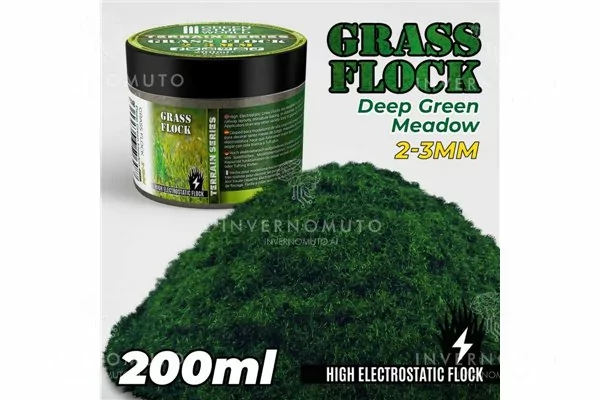 Green Stuff World: 11148 Grass Flock - Deep Green Meadow Grass 2-3mm | 200ml