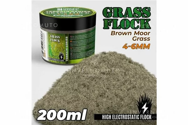 Green Stuff World: 11151 Grass Flock - Brown Moor Grass 4-6mm | 200ml