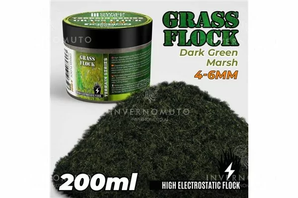Green Stuff World: 11159 Grass Flock - DarkGreen Marsh Grass 4-6mm | 200ml