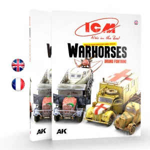 AK130011 Warhorses - How to paint&Weather WW2 Trucks - Bruno Fontaine | ENGLISH 