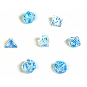 Chessex: CHX20581 Mini 7-Die Set Borealis Icicle/light blue [7]