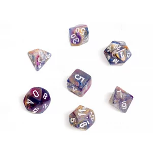 Chessex: CHX20440 Mini 7-Die Set Festive Carousel/white [7]