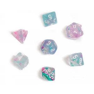 Chessex: CHX20545 Mini 7-Die Set Nebula Wisteria/white [7]
