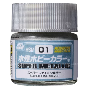 HSM01 Mr. Hobby Aqueous Super Metallic Super Fine Silver [10ml]