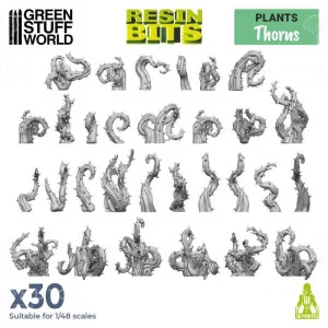 Green Stuff World: 11625 Resin Bits - Thorn 1/48 [30]