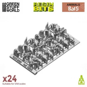 Green Stuff World: 12295 Resin Bits - Bats 1/48 [24] 2