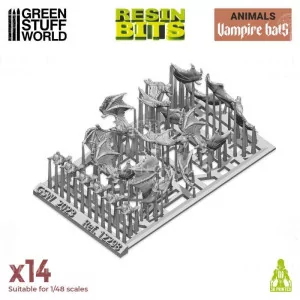 Green Stuff World: 12298 Resin Bits - Vampire Bats 1/48 [14] 2