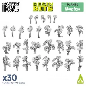 Green Stuff World: 11611 Resin Bits - Monstera 1/48 [30]