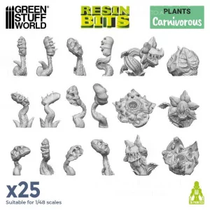 Green Stuff World: 11624 Resin Bits - Carnivorous Plants 1/48 [25]