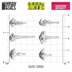 Green Stuff World: 12361 Resin Bits - Gunfire Effect 1/48 [23] 2