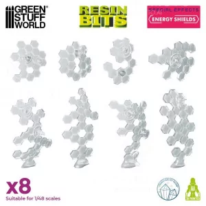 Green Stuff World: 12365 Resin Bits - Energy Shields 1/48 [8]