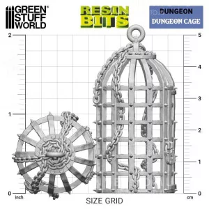 Green Stuff World: 12889 Resin Bits - Dungeon Cage 1/48 [1] 2