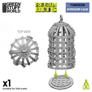 Green Stuff World: 12889 Resin Bits - Dungeon Cage 1/48 [1]