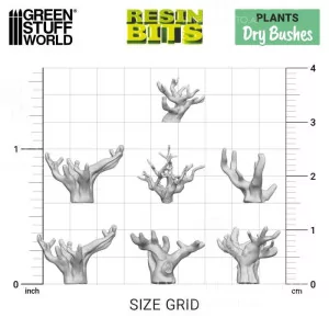 Green Stuff World: 10406 Resin Bits - Dry Bushes 1/48 [20] 2