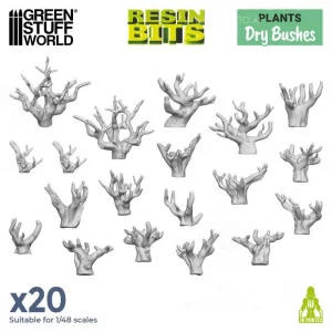 Green Stuff World: 10406 Resin Bits - Dry Bushes 1/48 [20]
