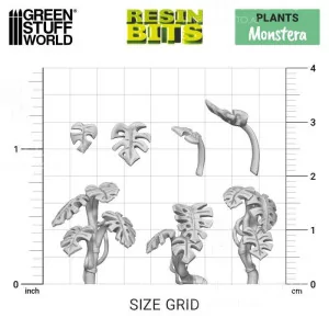 Green Stuff World: 11611 Resin Bits - Monstera 1/48 [30] 2