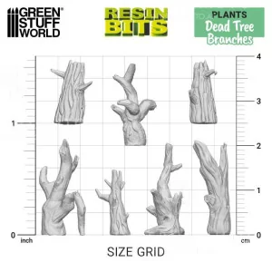 Green Stuff World: 11630 Resin Bits - Dead Tree Branches 1/48 [26] 2