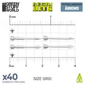 Green Stuff World: 12240 Resin Bits - Arrows 1/48 [40] 2