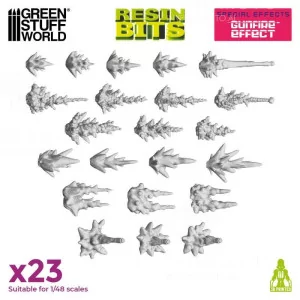 Green Stuff World: 12361 Resin Bits - Gunfire Effect 1/48 [23]