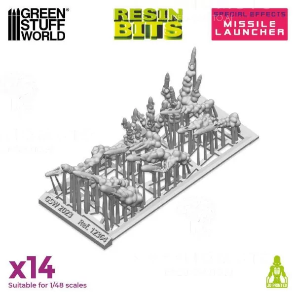 Green Stuff World: 12364 Resin Bits - Missle Launcher 1/48 [14]