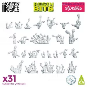 Green Stuff World: 12367 Resin Bits - Splashes 1/48 [31]