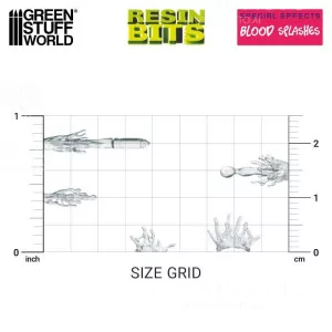 Green Stuff World: 12368 Resin Bits - Blood Splashes 1/48 [40] 2