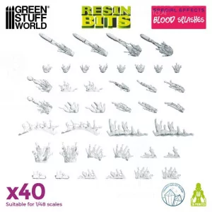 Green Stuff World: 12368 Resin Bits - Blood Splashes 1/48 [40]