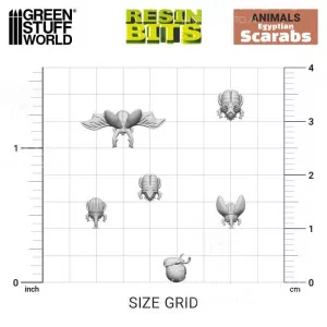Green Stuff World: 12665 Resin Bits - Scarabs 1/48 [27] 2