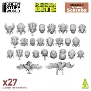 Green Stuff World: 12665 Resin Bits - Scarabs 1/48 [27]
