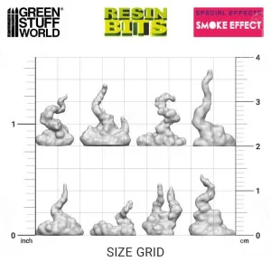 Green Stuff World: 12914 Resin Bits - Smoke Effect 1/48 [28] 2